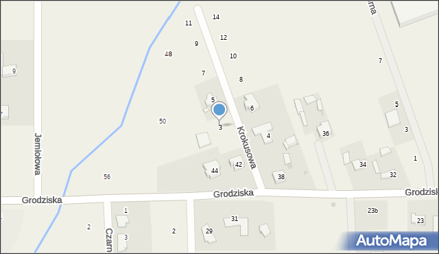 Stara Wieś, Krokusowa, 3, mapa Stara Wieś