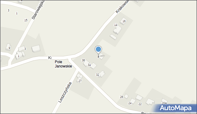 Stara Wieś, Krakowska, 8, mapa Stara Wieś