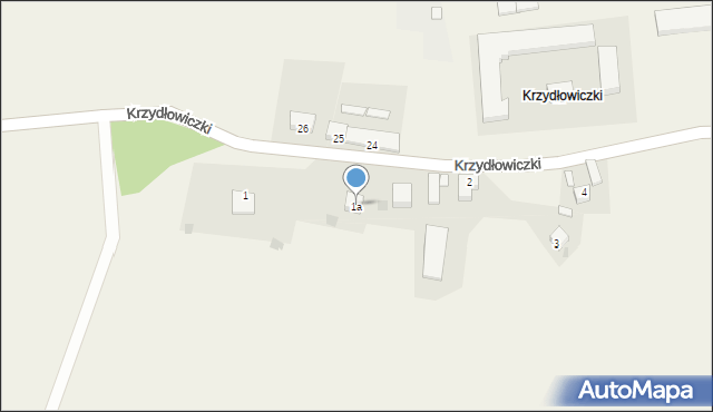 Stare Strącze, Krzydłowiczki, 1a, mapa Stare Strącze