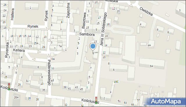 Starogard Gdański, Króla Jana III Sobieskiego, 9, mapa Starogard Gdański