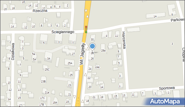 Starogard Gdański, Króla Władysława Jagiełły, 28, mapa Starogard Gdański