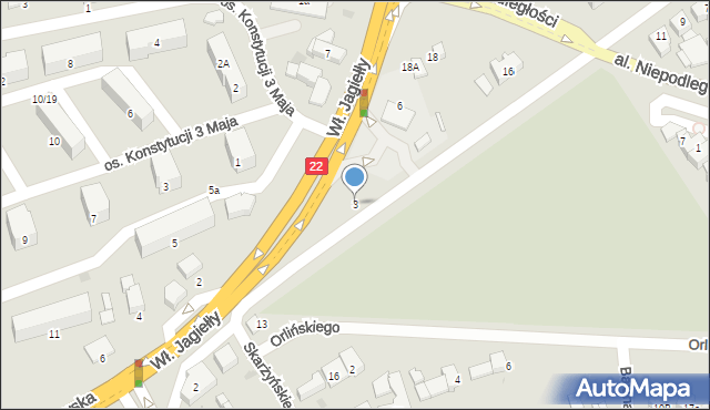 Starogard Gdański, Króla Władysława Jagiełły, 3, mapa Starogard Gdański