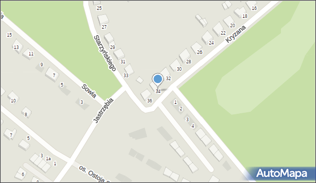 Starogard Gdański, Kryzana Stanisława, dr., 34, mapa Starogard Gdański