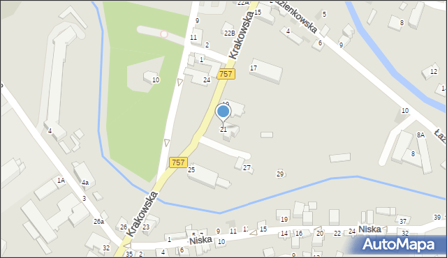 Staszów, Krakowska, 21, mapa Staszów