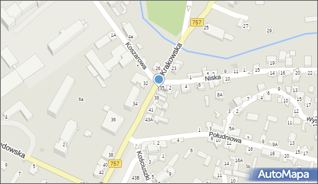 Staszów, Krakowska, 37, mapa Staszów