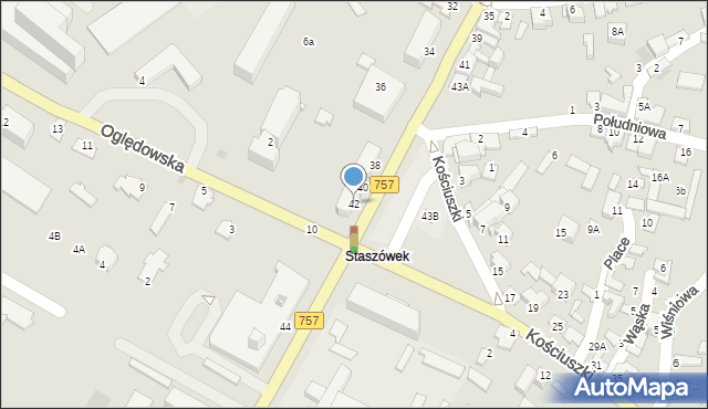 Staszów, Krakowska, 42, mapa Staszów