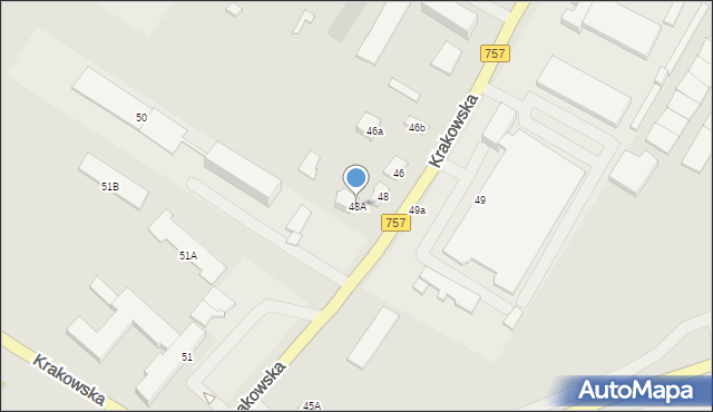 Staszów, Krakowska, 48A, mapa Staszów