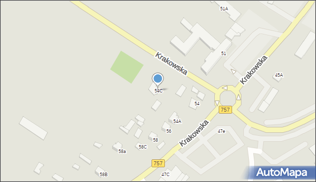 Staszów, Krakowska, 54C, mapa Staszów