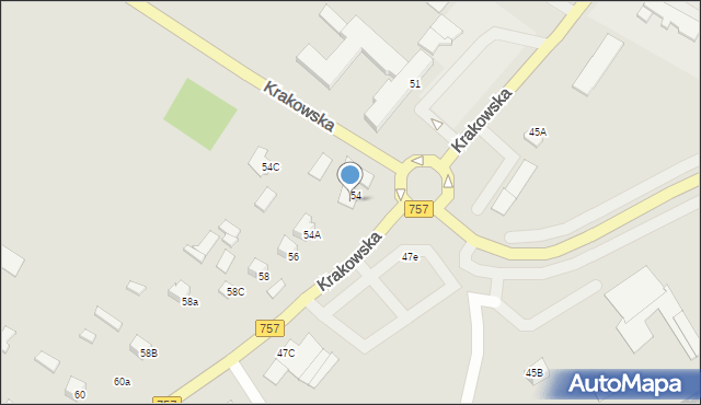 Staszów, Krakowska, 54D, mapa Staszów