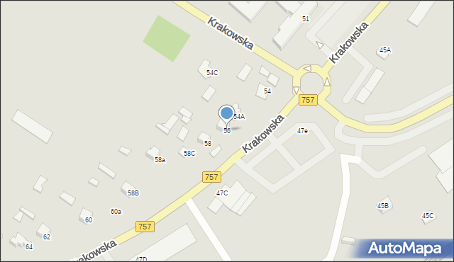 Staszów, Krakowska, 56, mapa Staszów