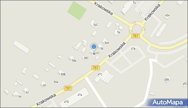 Staszów, Krakowska, 58, mapa Staszów