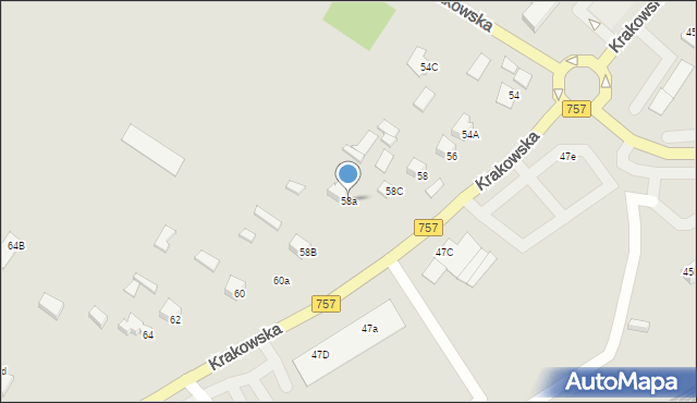 Staszów, Krakowska, 58a, mapa Staszów