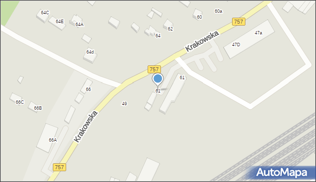 Staszów, Krakowska, 61, mapa Staszów