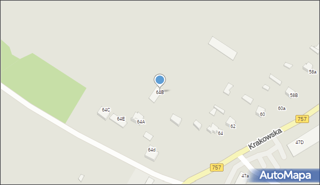 Staszów, Krakowska, 64B, mapa Staszów