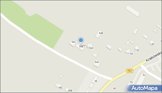 Staszów, Krakowska, 64E, mapa Staszów