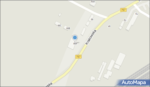 Staszów, Krakowska, 66A, mapa Staszów