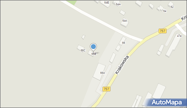 Staszów, Krakowska, 66B, mapa Staszów