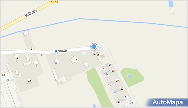 Stefanówka, Krucza, 14, mapa Stefanówka