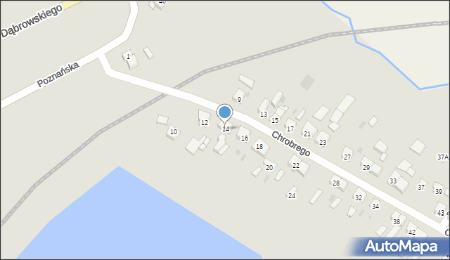 Stęszew, Króla Bolesława Chrobrego, 14, mapa Stęszew
