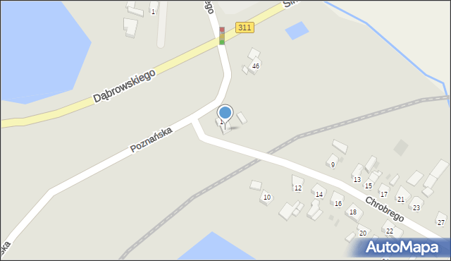 Stęszew, Króla Bolesława Chrobrego, 3, mapa Stęszew