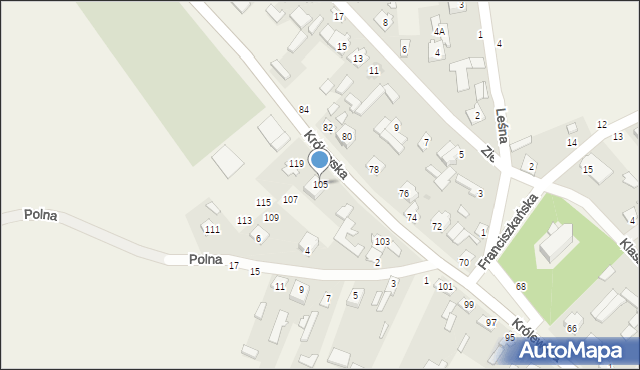 Stężyca, Królewska, 105, mapa Stężyca