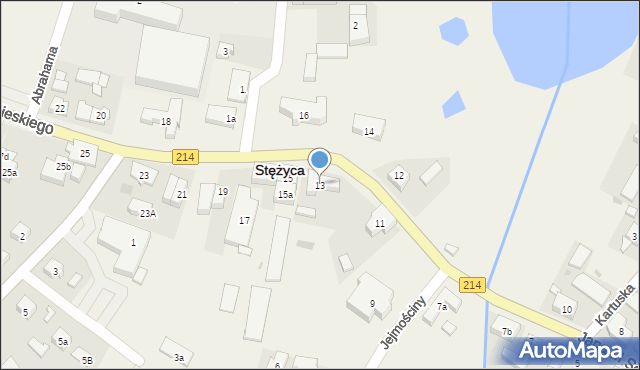 Stężyca, Króla Jana III Sobieskiego, 13, mapa Stężyca