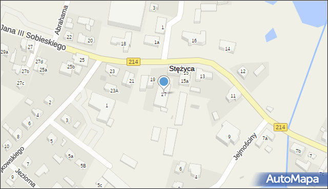 Stężyca, Króla Jana III Sobieskiego, 17, mapa Stężyca
