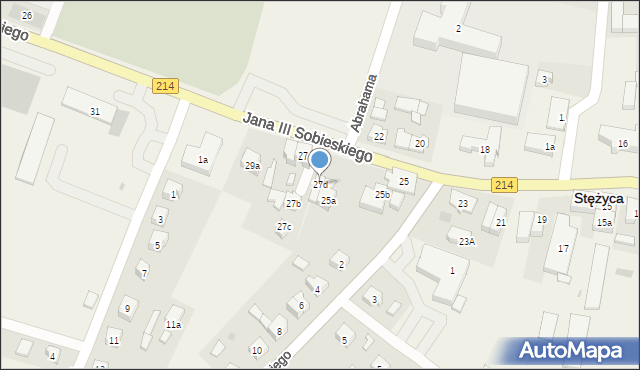 Stężyca, Króla Jana III Sobieskiego, 27d, mapa Stężyca