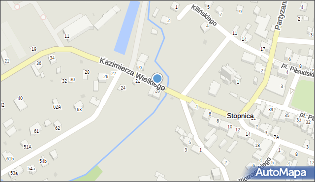 Stopnica, Króla Kazimierza Wielkiego, 20, mapa Stopnica