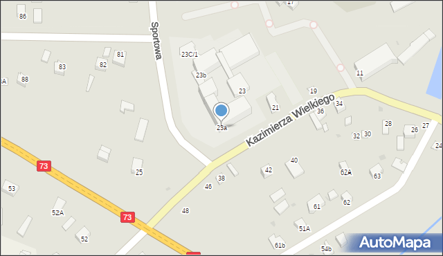 Stopnica, Króla Kazimierza Wielkiego, 23a, mapa Stopnica