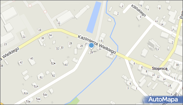 Stopnica, Króla Kazimierza Wielkiego, 24, mapa Stopnica