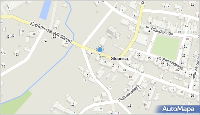 Stopnica, Króla Kazimierza Wielkiego, 6, mapa Stopnica