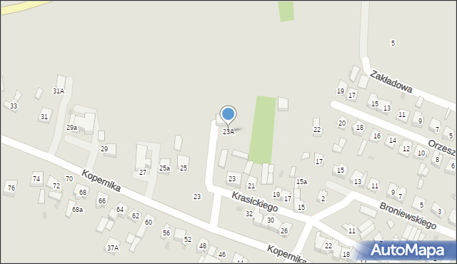 Stryków, Krasickiego Ignacego, bp., 23A, mapa Stryków