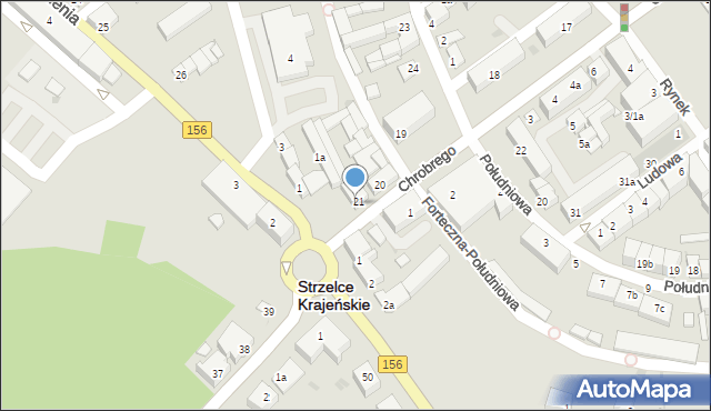 Strzelce Krajeńskie, Króla Bolesława Chrobrego, 21A, mapa Strzelce Krajeńskie