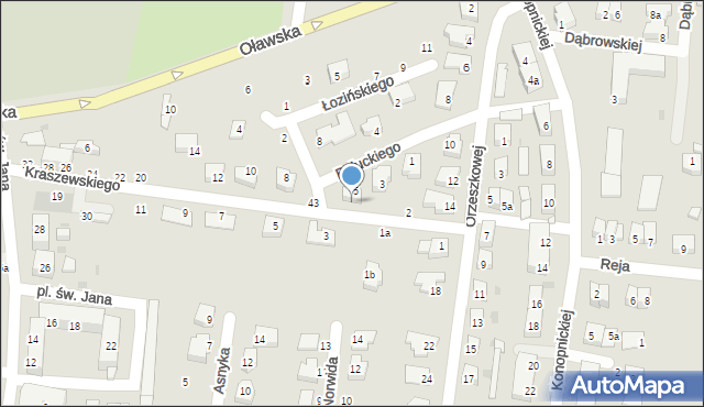 Strzelin, Kraszewskiego Józefa Ignacego, 6, mapa Strzelin