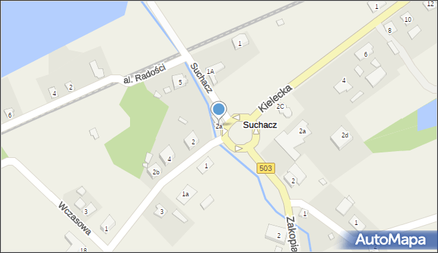 Suchacz, Królowej Marii, 2a, mapa Suchacz