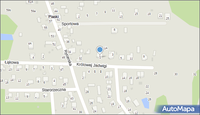 Sulejów, Królowej Jadwigi, 1, mapa Sulejów