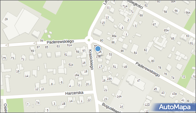 Sulejówek, Krasickiego Ignacego, bp., 15B, mapa Sulejówek