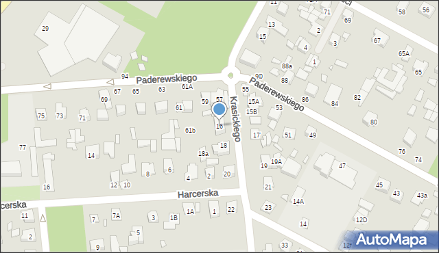 Sulejówek, Krasickiego Ignacego, bp., 16, mapa Sulejówek