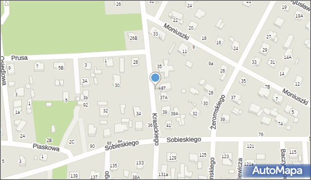 Sulejówek, Krasickiego Ignacego, bp., 37, mapa Sulejówek