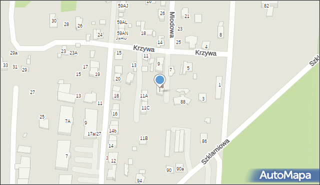 Sulejówek, Krzywa, 9C, mapa Sulejówek
