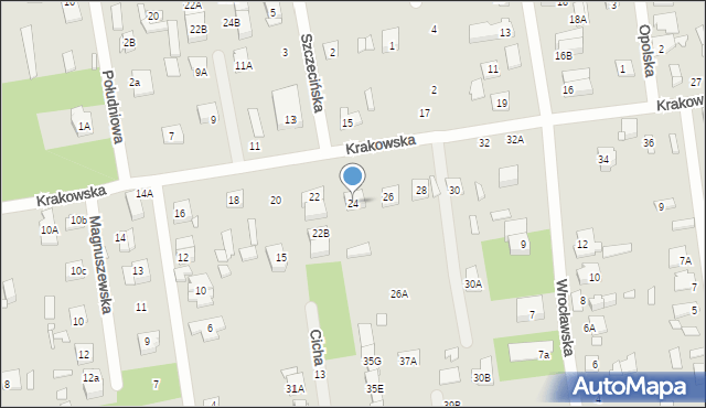 Sulejówek, Krakowska, 24, mapa Sulejówek