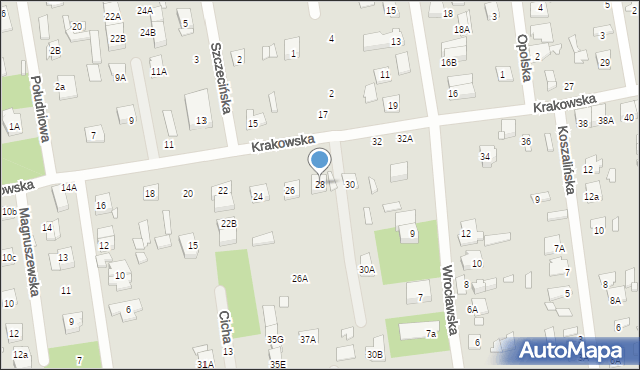 Sulejówek, Krakowska, 28, mapa Sulejówek