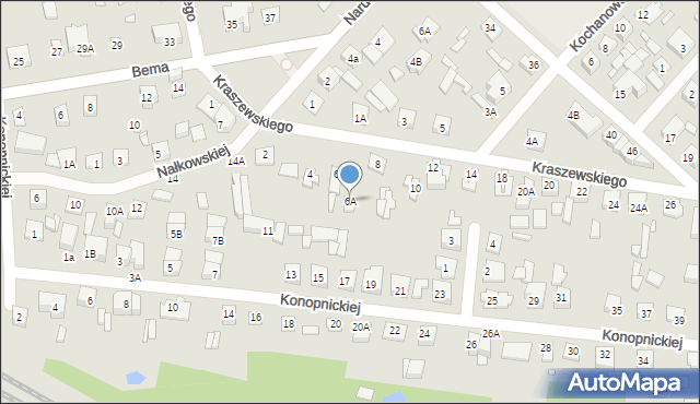 Sulejówek, Kraszewskiego, 6A, mapa Sulejówek