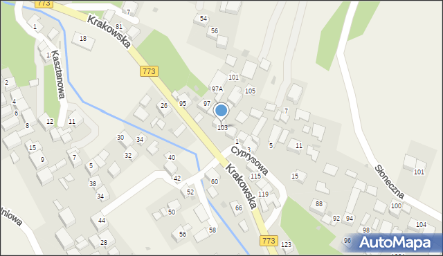 Sułoszowa, Krakowska, 103, mapa Sułoszowa