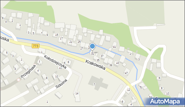 Sułoszowa, Krakowska, 31, mapa Sułoszowa