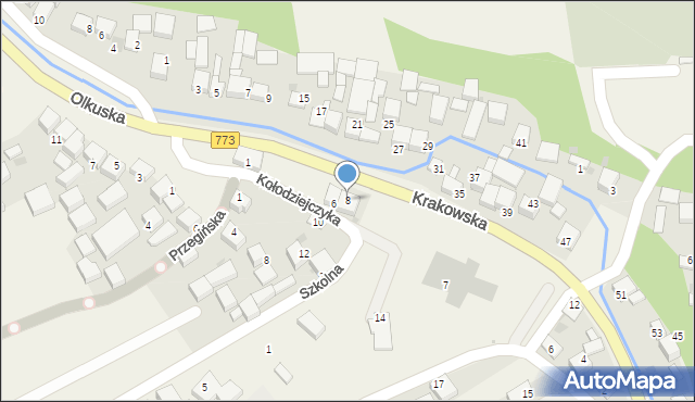 Sułoszowa, Krakowska, 8, mapa Sułoszowa