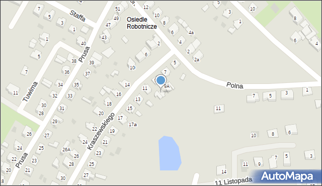 Susz, Kraszewskiego Józefa Ignacego, 9B, mapa Susz