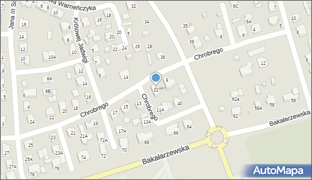Suwałki, Króla Bolesława Chrobrego, 11, mapa Suwałk