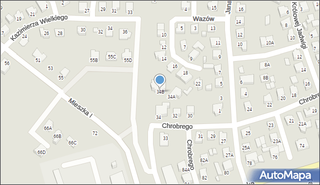 Suwałki, Króla Bolesława Chrobrego, 34B, mapa Suwałk